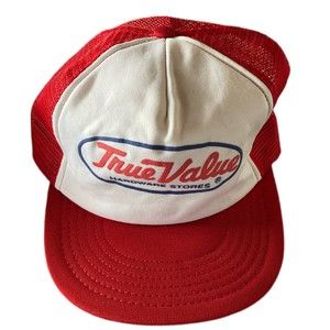 Vtg True Value Hardware Stores Hat Cap Snapback Trucker Mesh USA Made Free Ship!